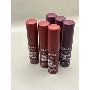 NYX Smooth Whips Set Of 6 Lip Cream - Velvet Rose & Bed Sheets